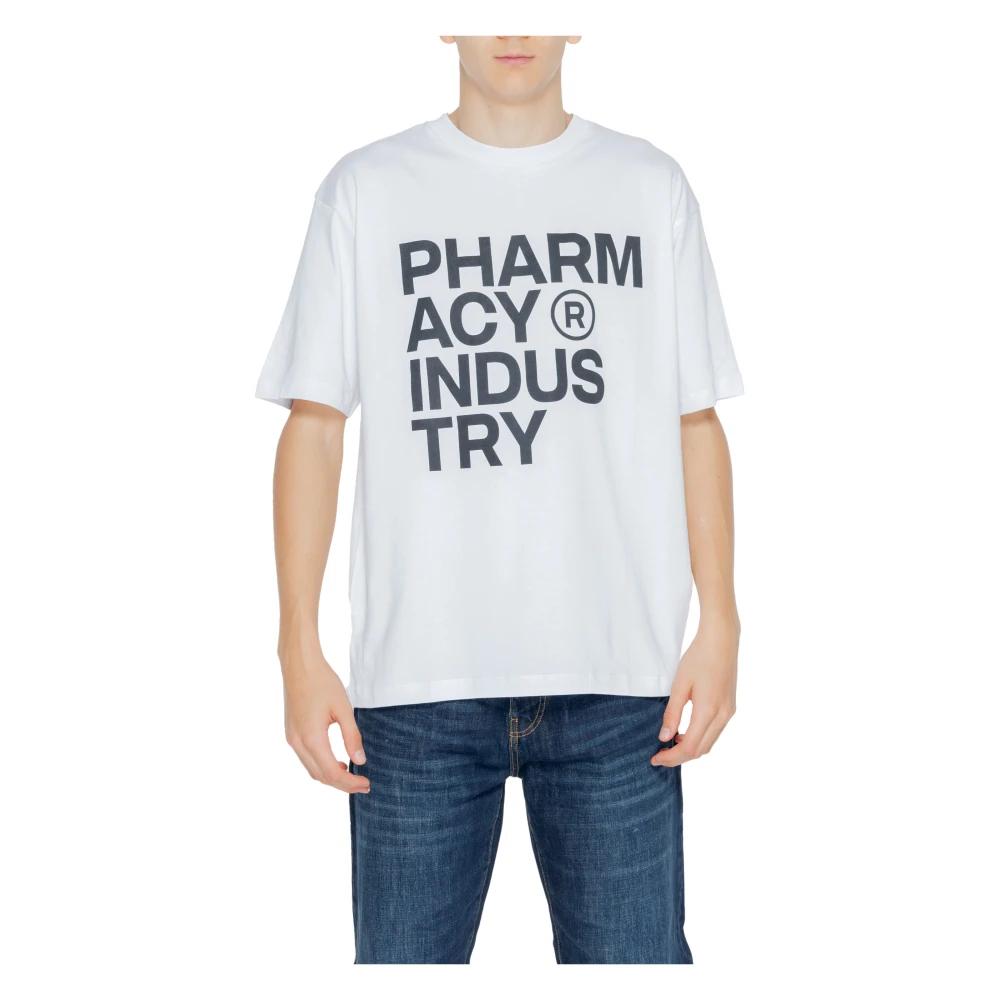 Pharmacy Industry Herr T-shirt Vår/Sommar Kollektion 100% Bomull White, Herr