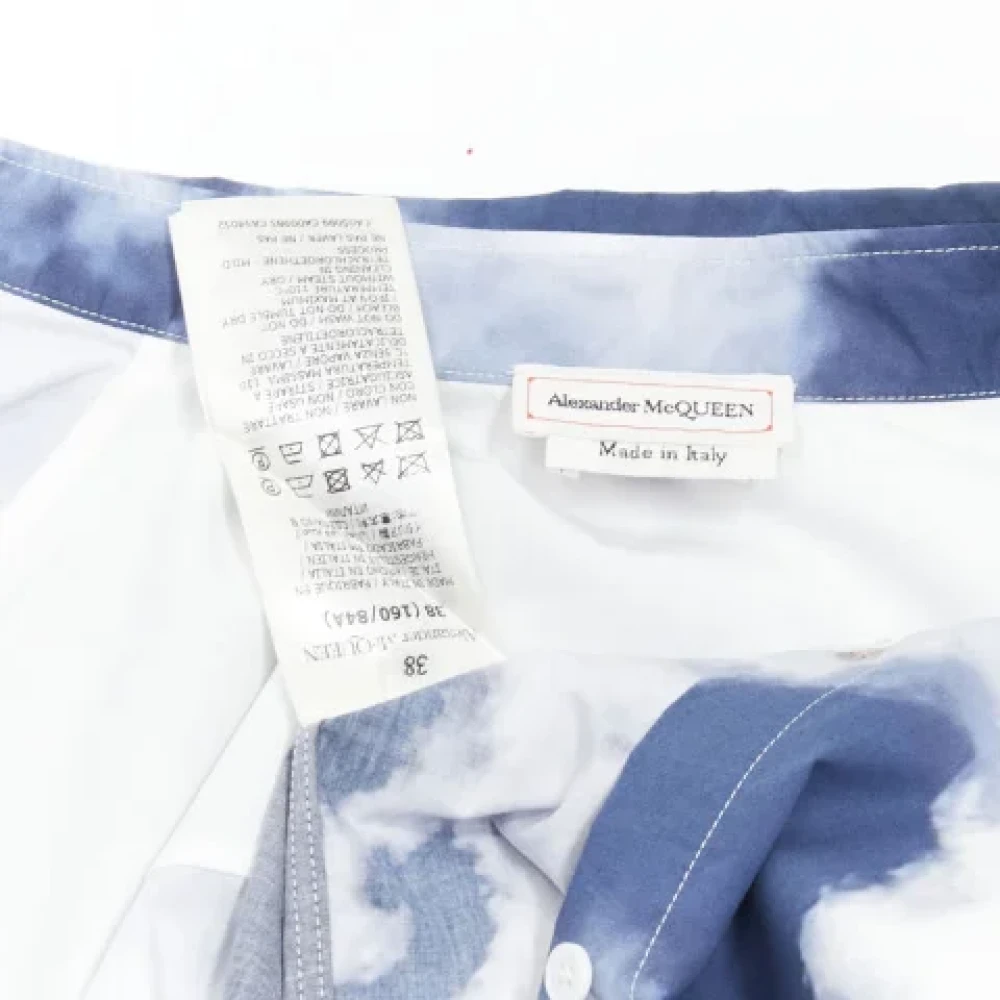 Alexander McQueen Pre-owned Cotton tops Blue Dames