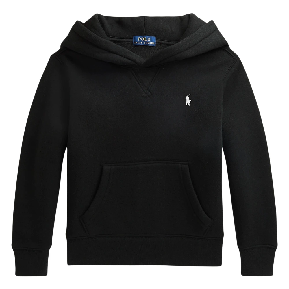 Ralph Lauren Boys Black Logo Hoodie In