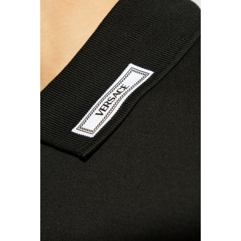 Versace Polo met logo Black Heren