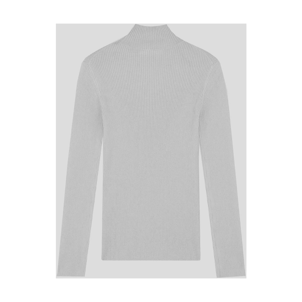 Maison Kitsuné Wol en Katoen Fox Gebreid Gray Dames