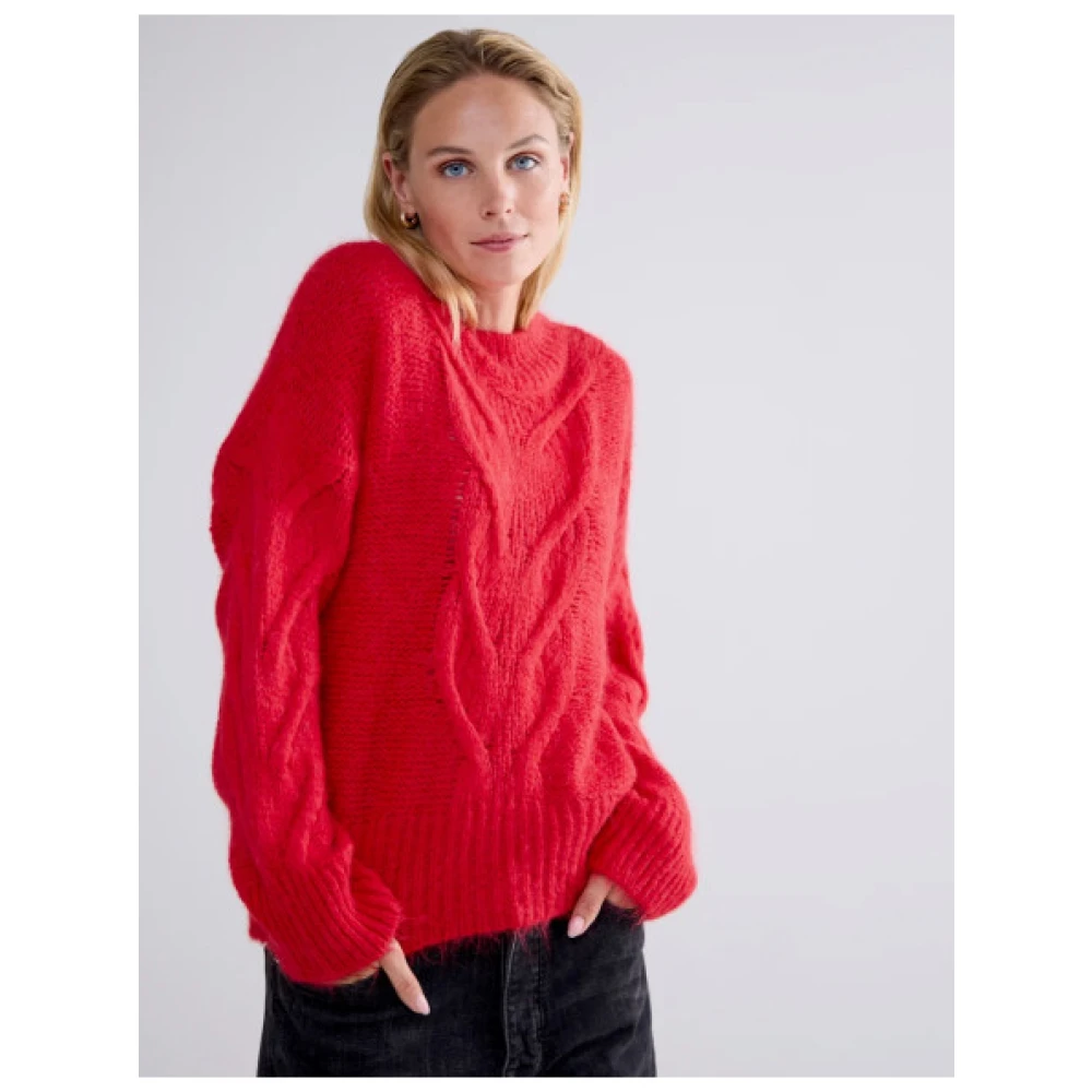 Summum Woman Twist Gebreide Trui Red Dames