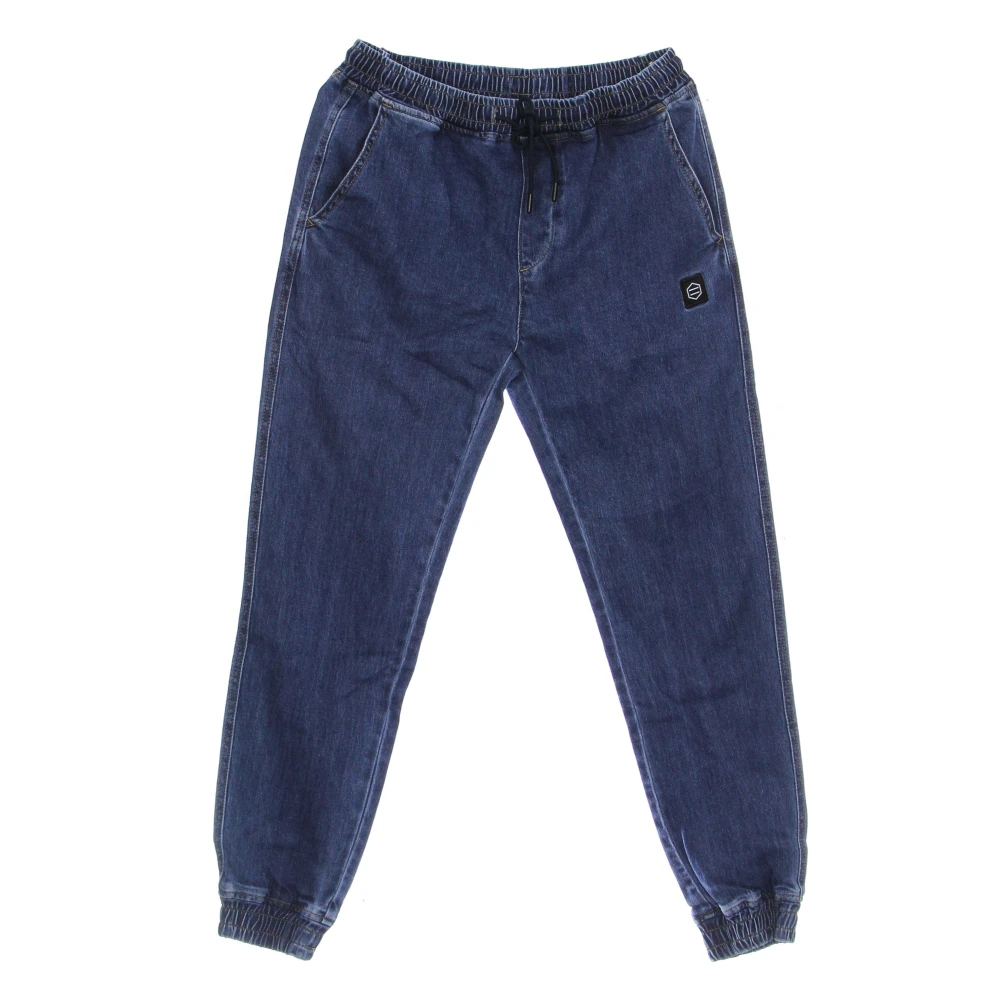 Dolly Noire Denim Jogger Broek Blauw Blue Heren