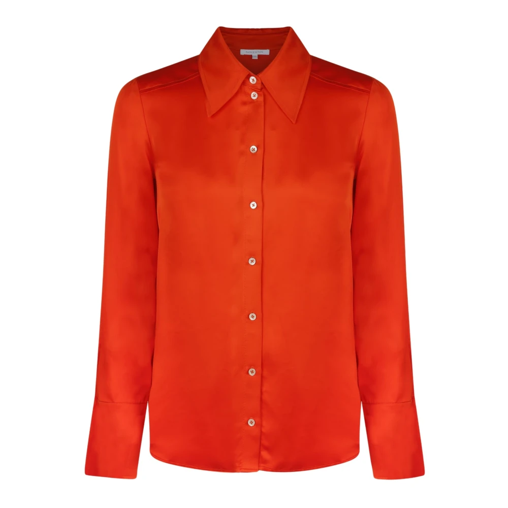 Patrizia Pepe Orange Slim Fit Skjorta Orange, Dam