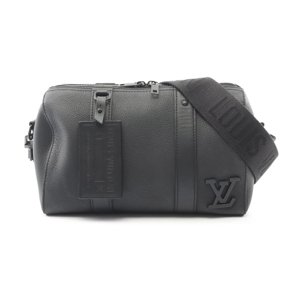 Louis Vuitton Vintage Women's Black Pre-Owned Vintage Leather Monogram Satchel