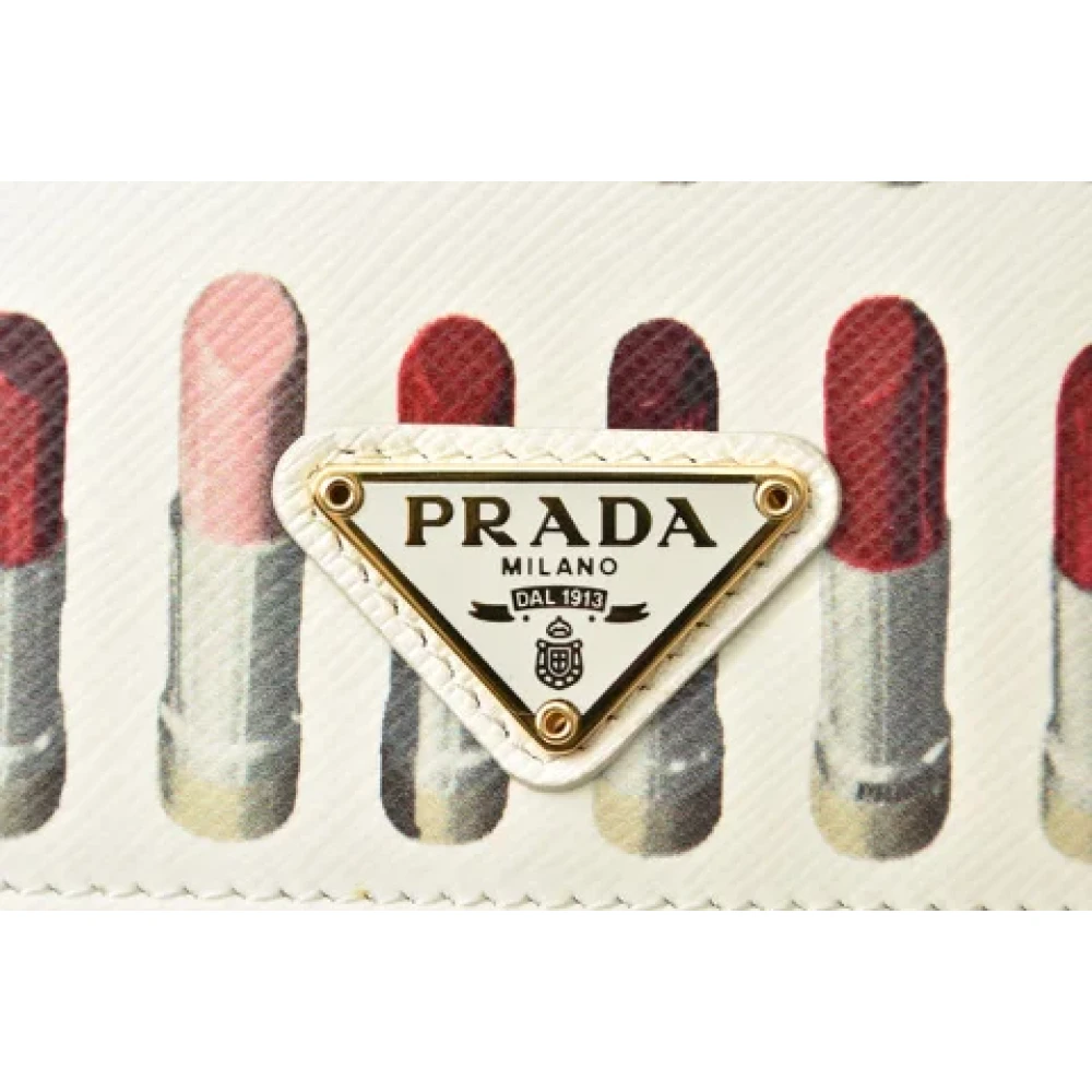 Prada Vintage Pre-owned Canvas wallets White Dames