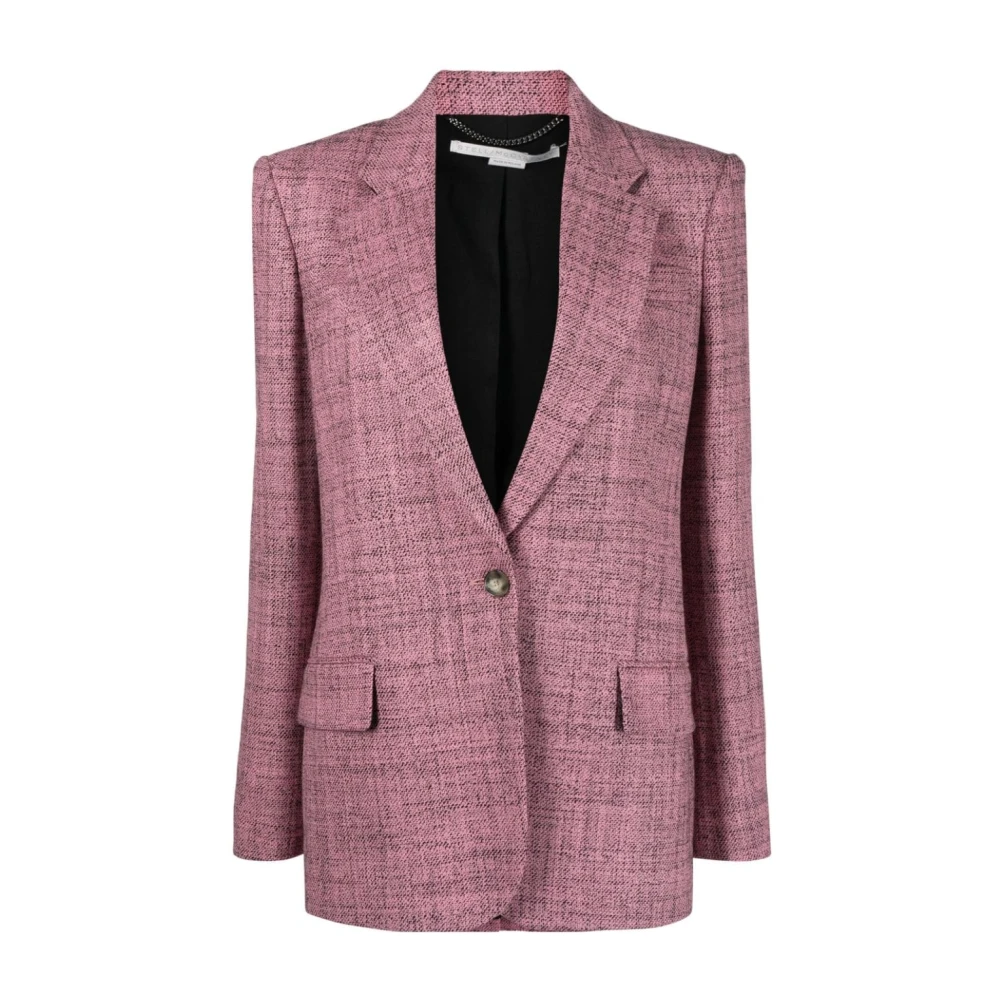 Stella Mccartney Roze Wol Tweed Jas Pink Dames