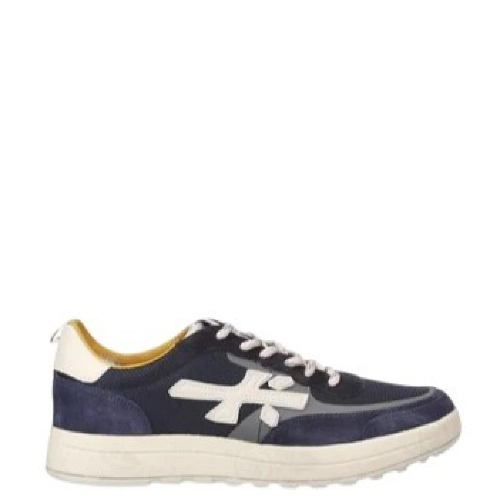 Premiata Blauwe Sneakers met Zool met Symboolprint Heren Schoenen