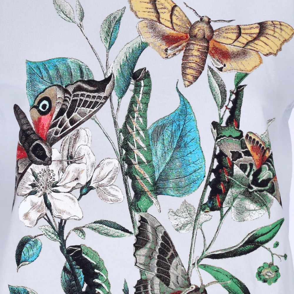 Obey Opal Moths Print Tee Dames T-shirt Gray Dames