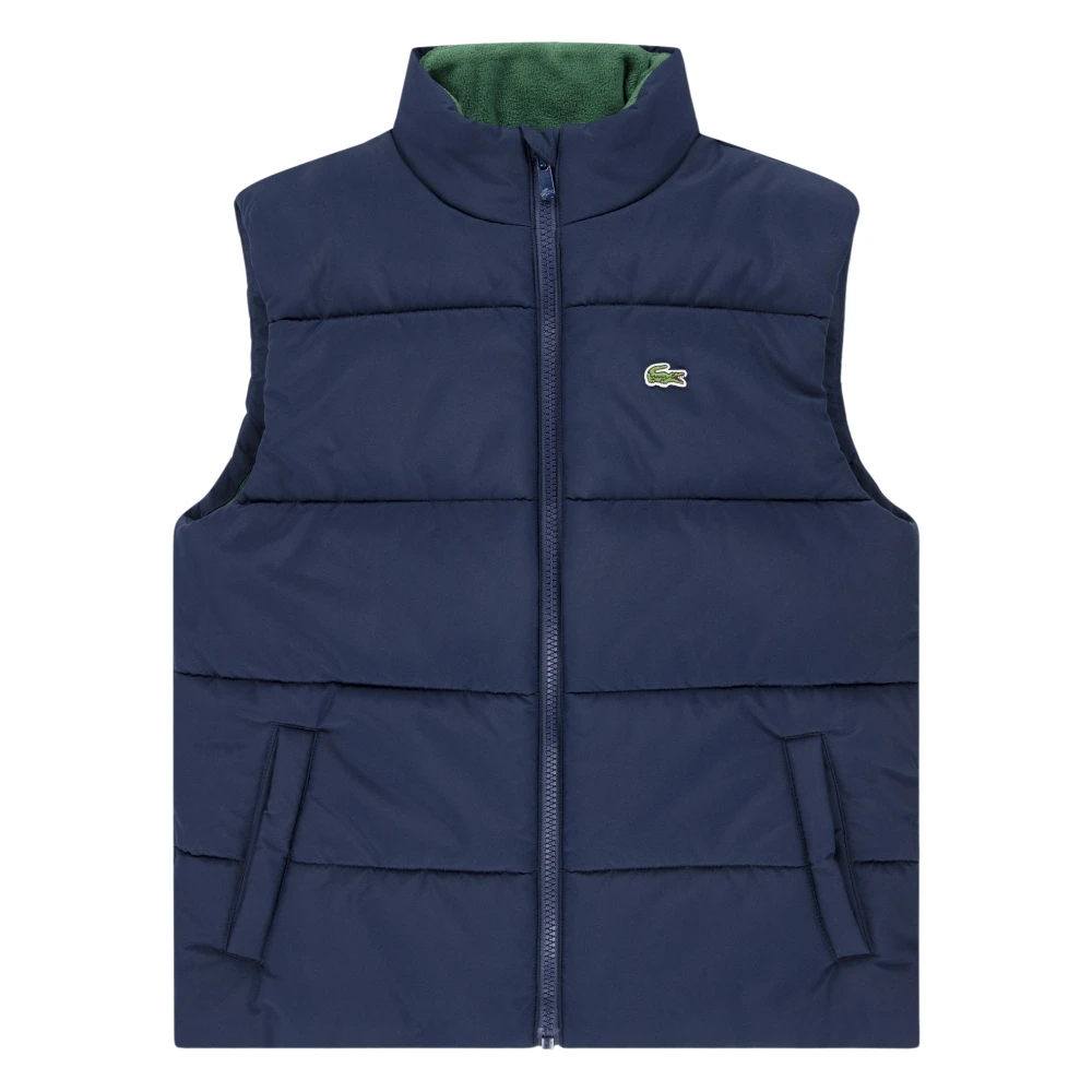 Lacoste Boys Blue Waistcoats, 6 Y, Padded Gilet