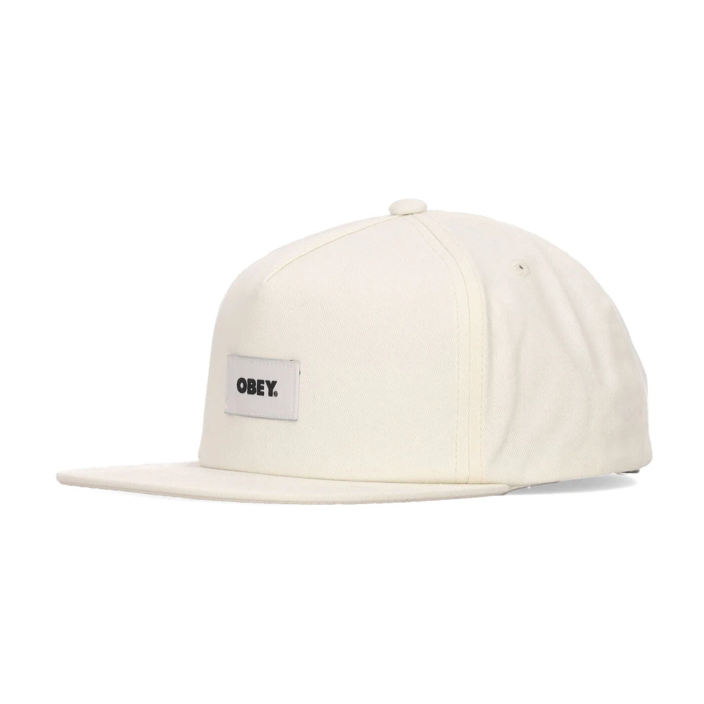 Obey Platte Klep Strapback Cap Ongebleekt Katoen Beige Heren