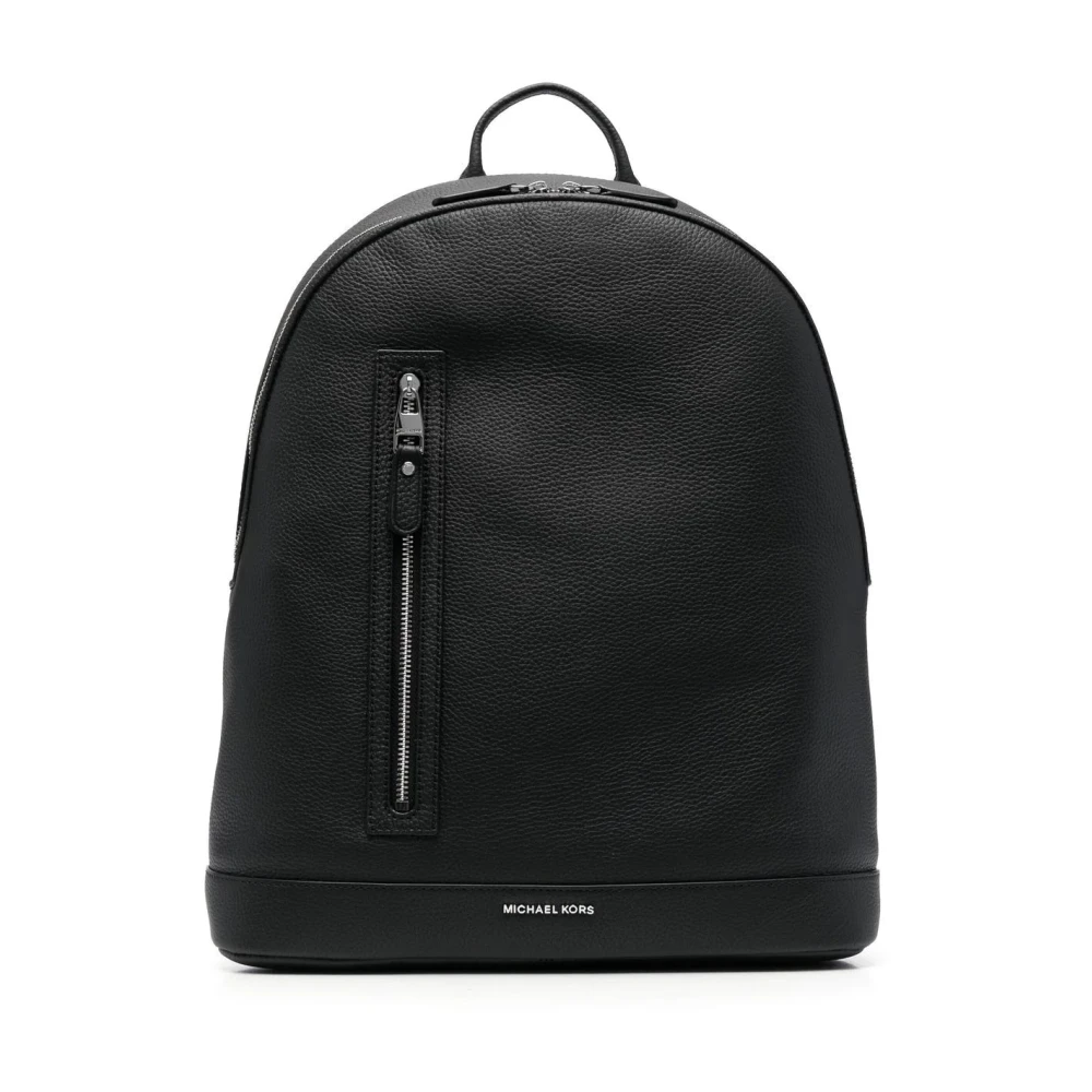 Michael Kors Men's Black Hudson Slim Leather Backpack - Backpacks - One Size - Bags