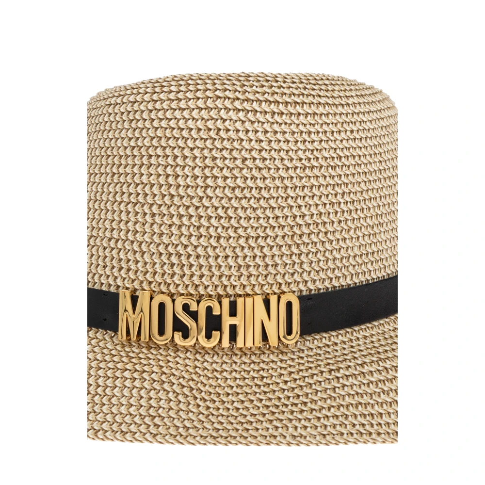 Moschino Hoed met logo Beige Unisex