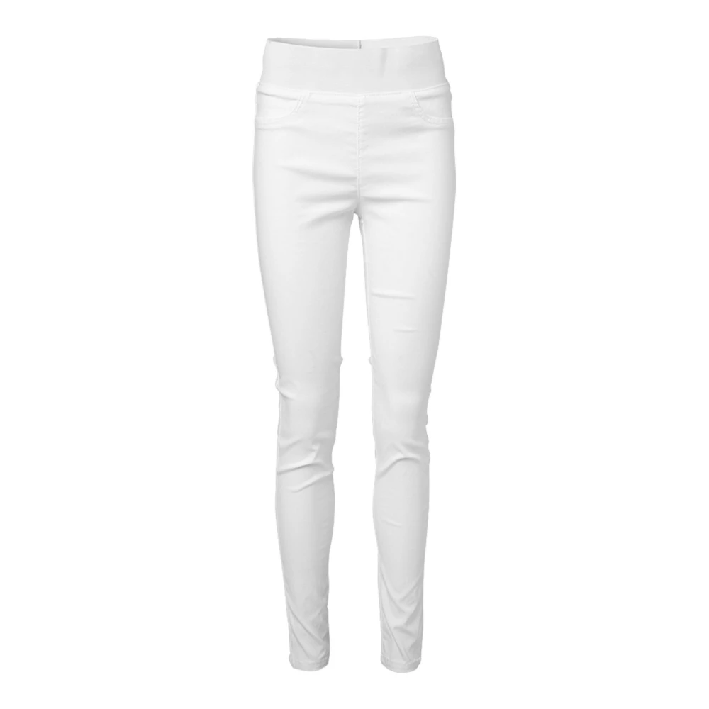 Freequent Stretch Byxor Shantal-Pa-Power Bright White White, Dam