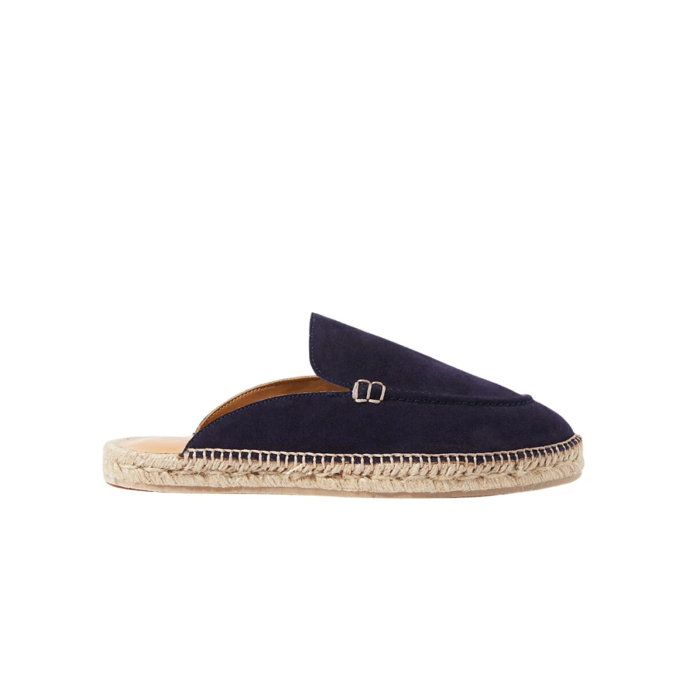 Scarosso Men's Blue Mules, 12 Uk, Suede Espadrilles