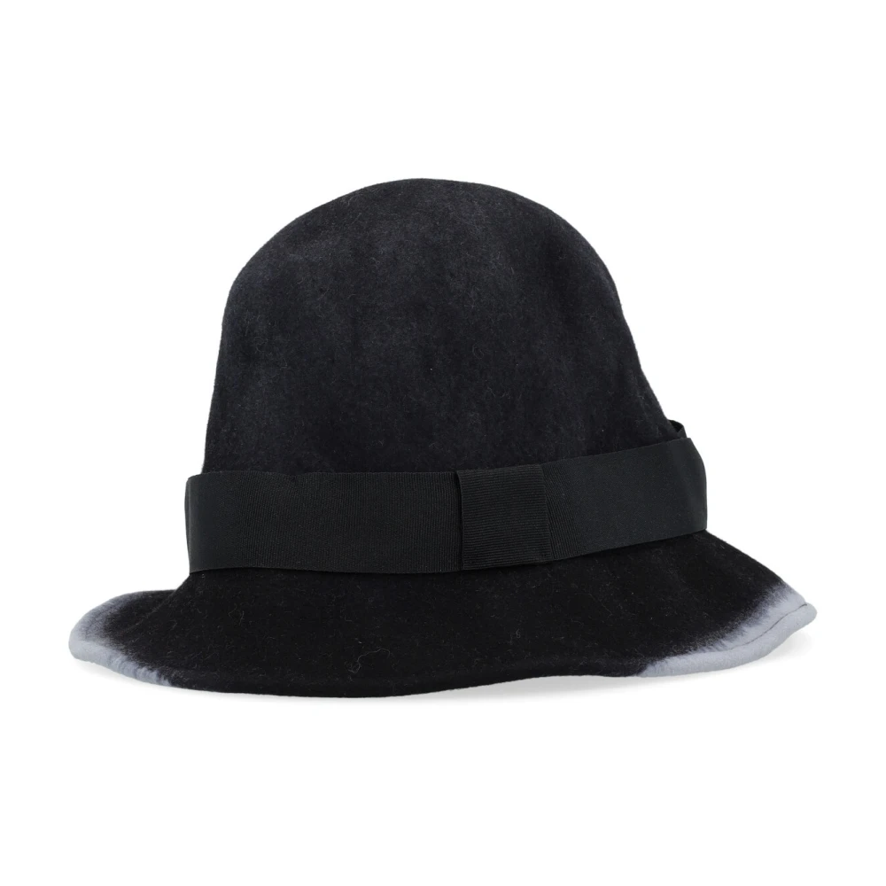Comme des Garçons Zwarte wollen hoed met grijze details Black Heren