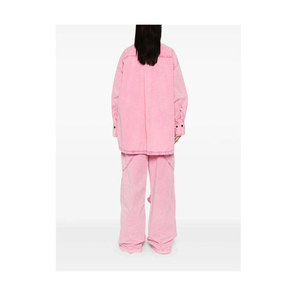 The Attico Roze Bubblegum Geborduurde Buitenkleding Pink Dames