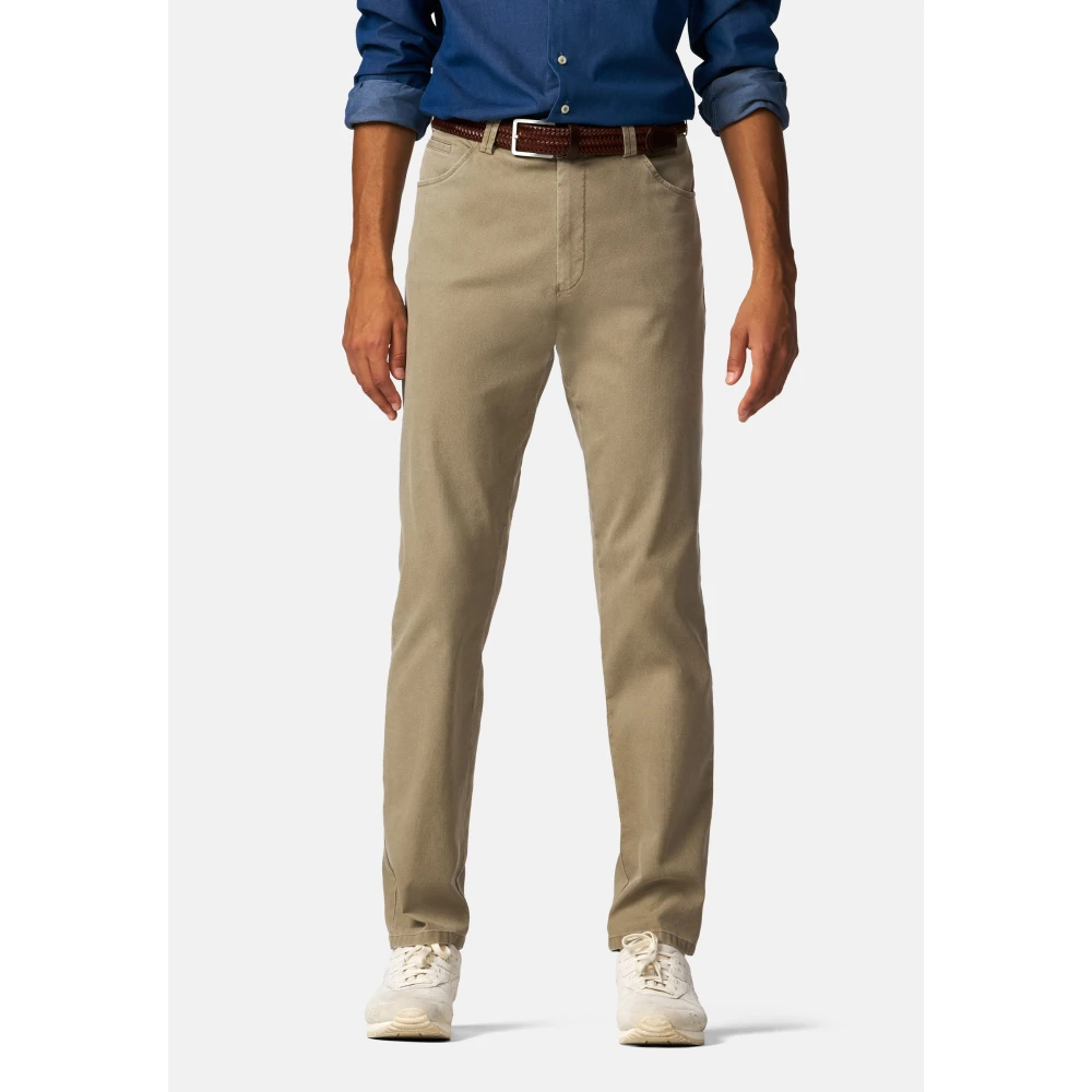 Meyer Taupe Dublin Chino Broek Beige Heren