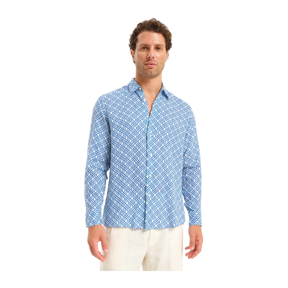 Peninsula Linnen Lily Overhemd Blue Heren
