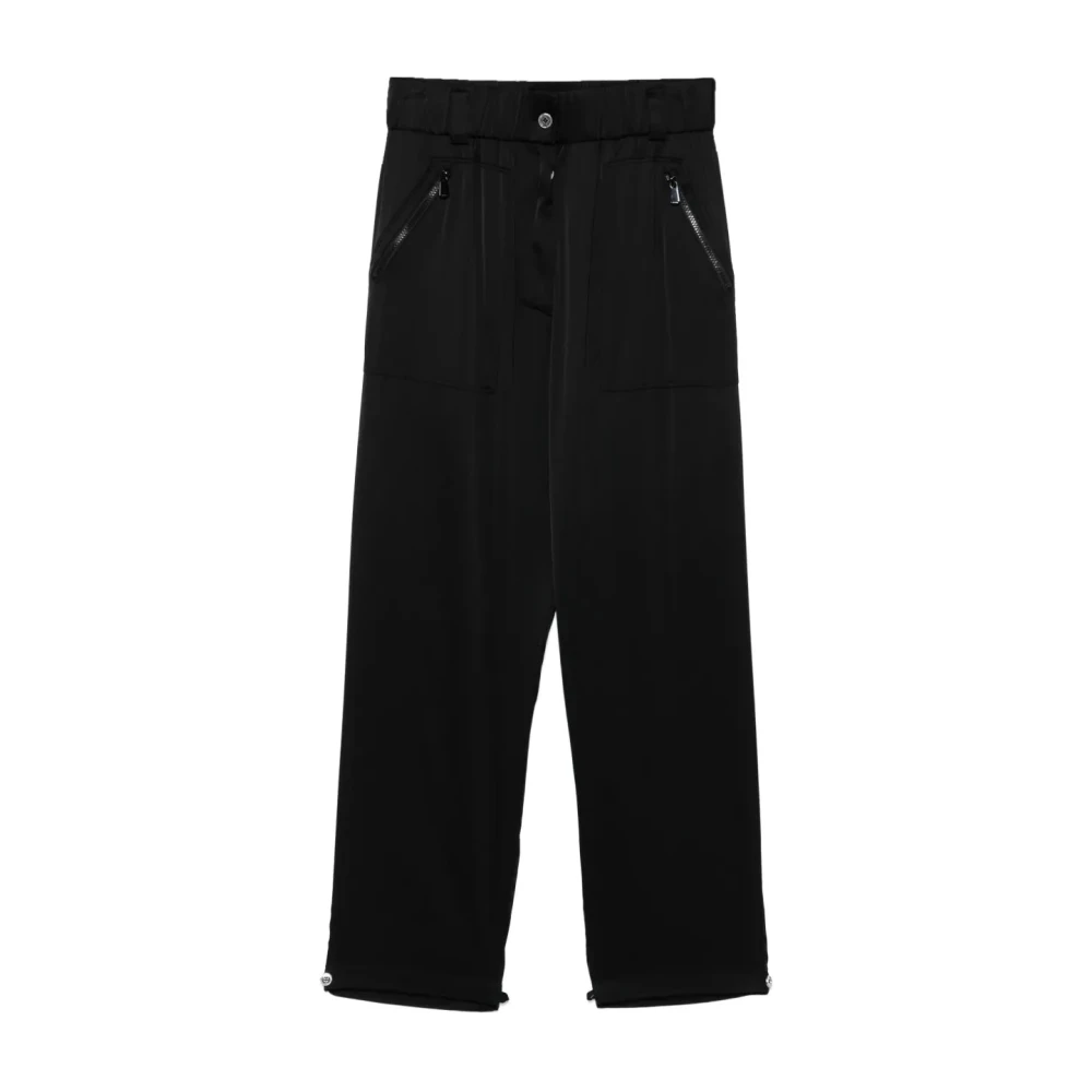 Pinko Women's Black Casual Trousers - Straight Trousers - L - Trousers