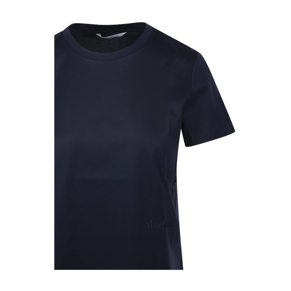 Max Mara Blauwe Nerina Logo T-Shirt Blue Dames