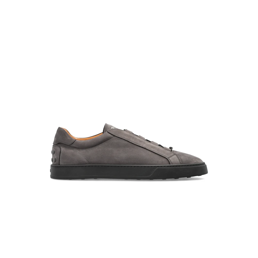 Tod’s 04L Nubuck Leren Sneakers Heren Schoenen Grijs