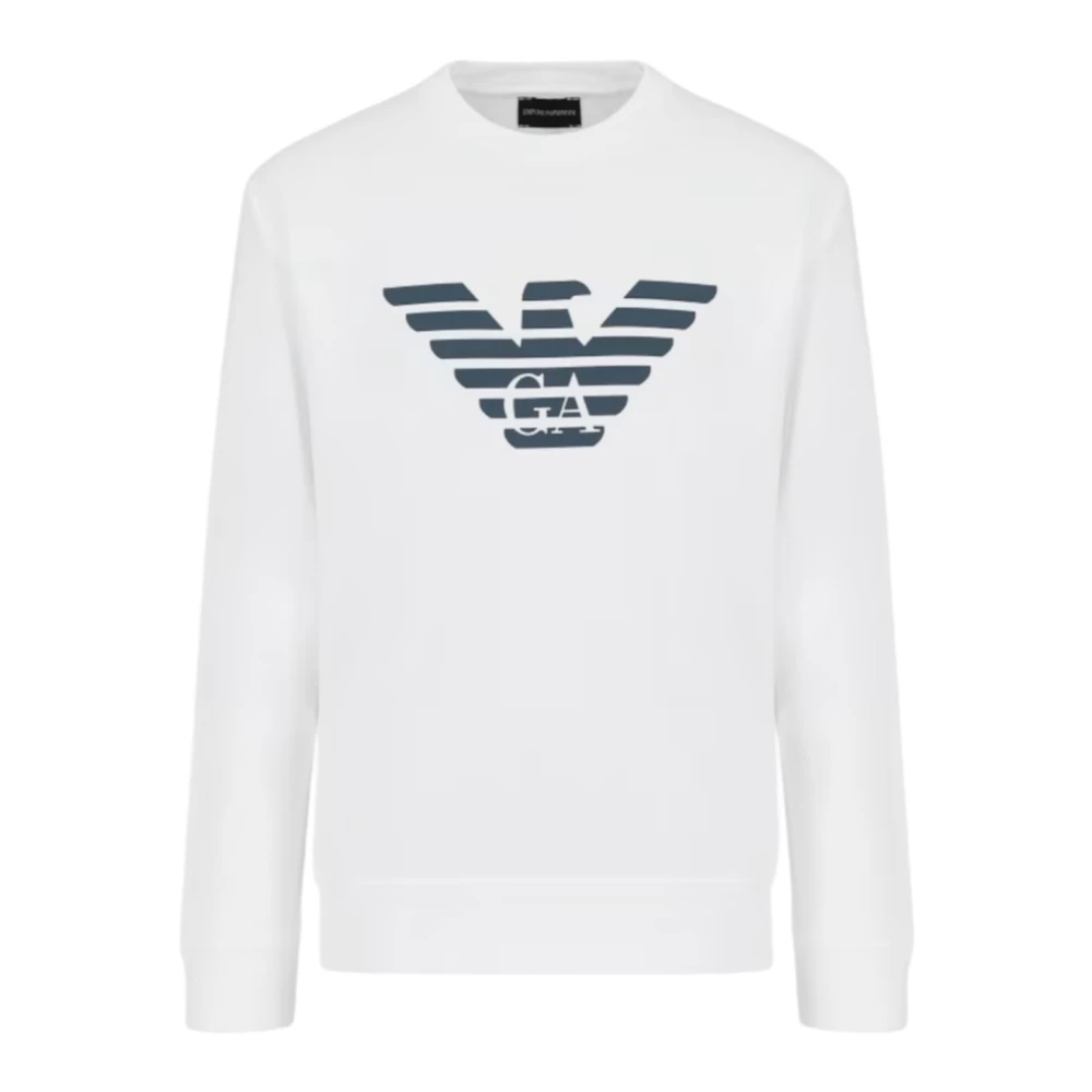 Emporio Armani Men's White Sweatshirts,, Sweatshirt 8N1mr61jrizf108 Large