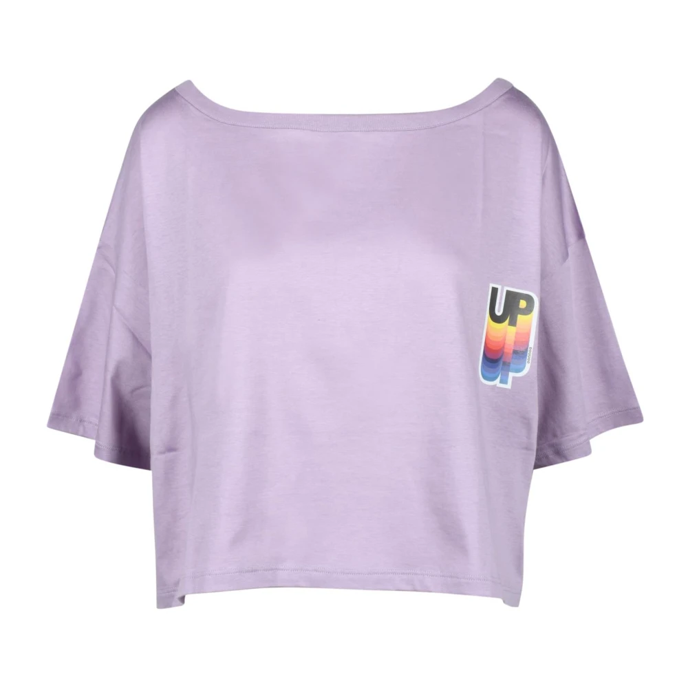Douuod Woman Katoenen T-shirt Purple Dames