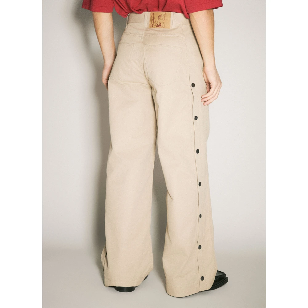 Martine Rose Snap-knoop Sportieve Chino Broek Beige Heren