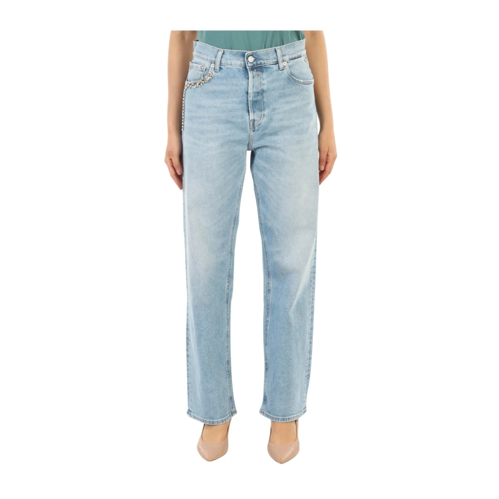 Replay High Waist 90's Straight Fit Jeans Blue Dames