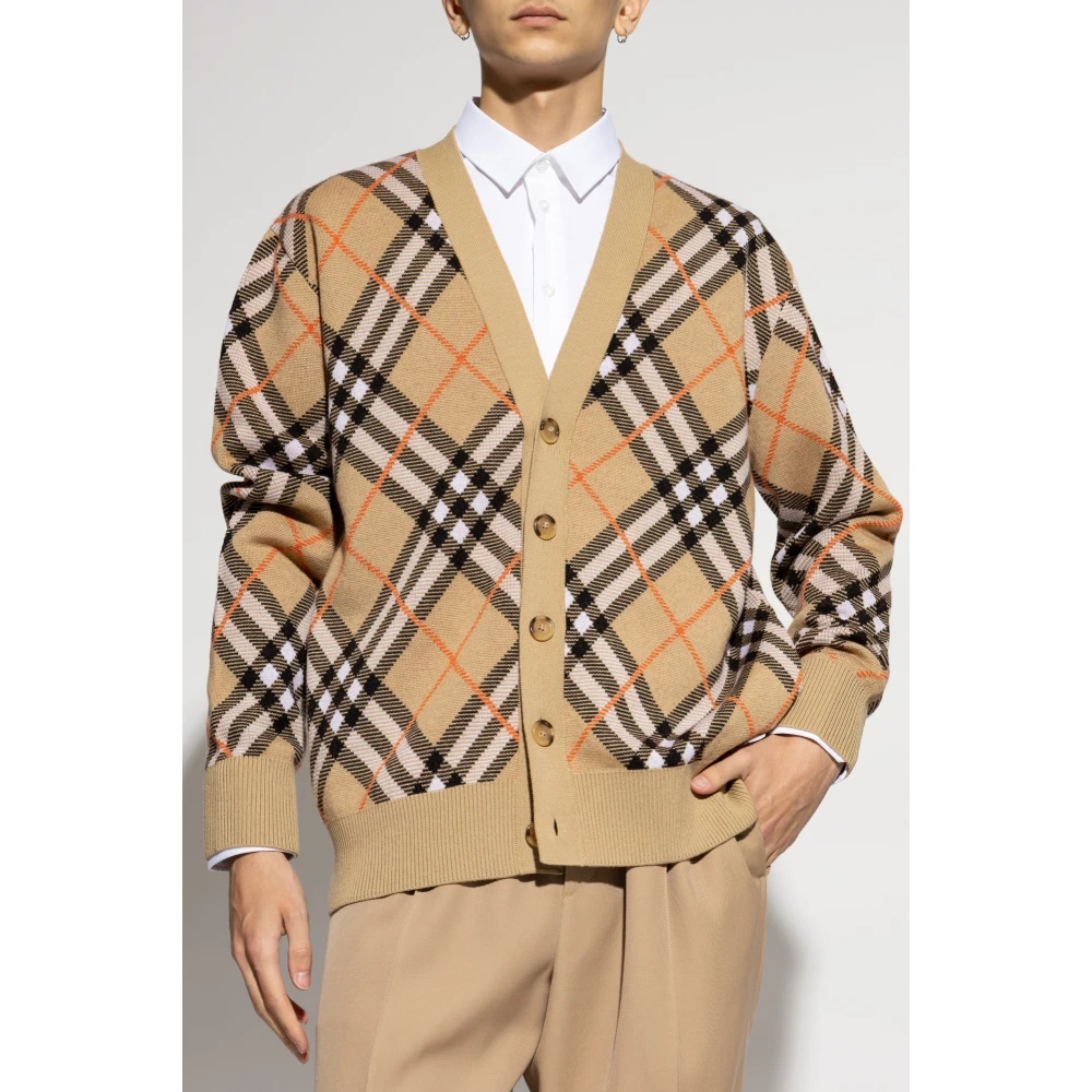 Burberry Wollen vest Beige Heren