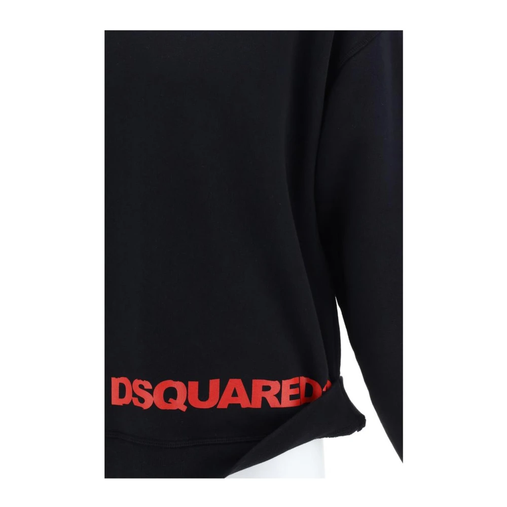 Dsquared2 Monogram Crew Neck Sweatshirt Black Heren