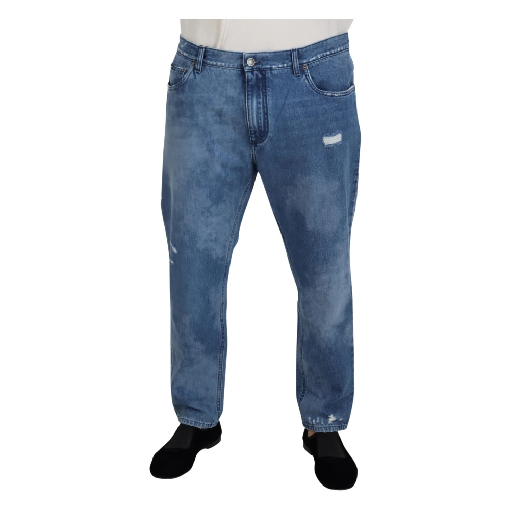 Dolce & Gabbana , Slim Fit Jeans, Male, Blue, 2XL, Elite Italian Denim Trousers - Image 3