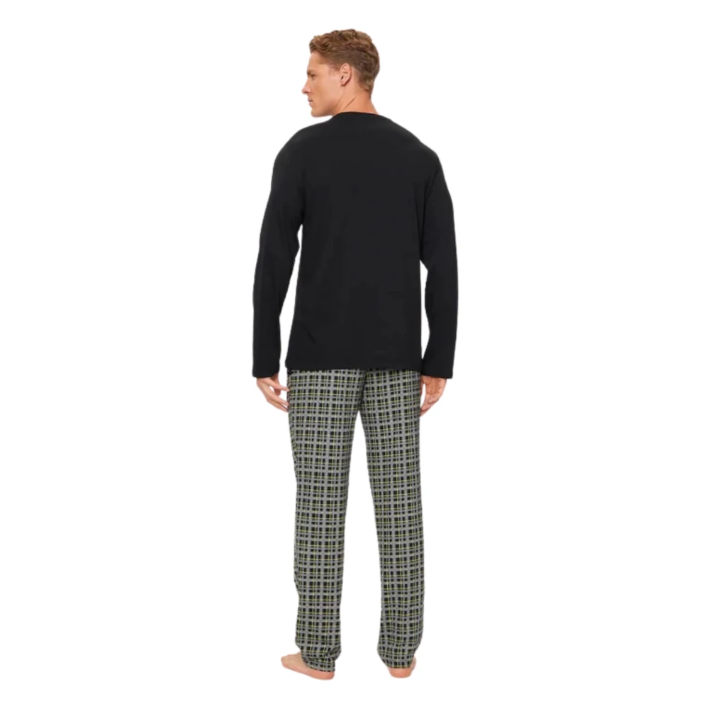 Emporio Armani Zwart Lange Mouw Ronde Hals Ondergoed Black Heren