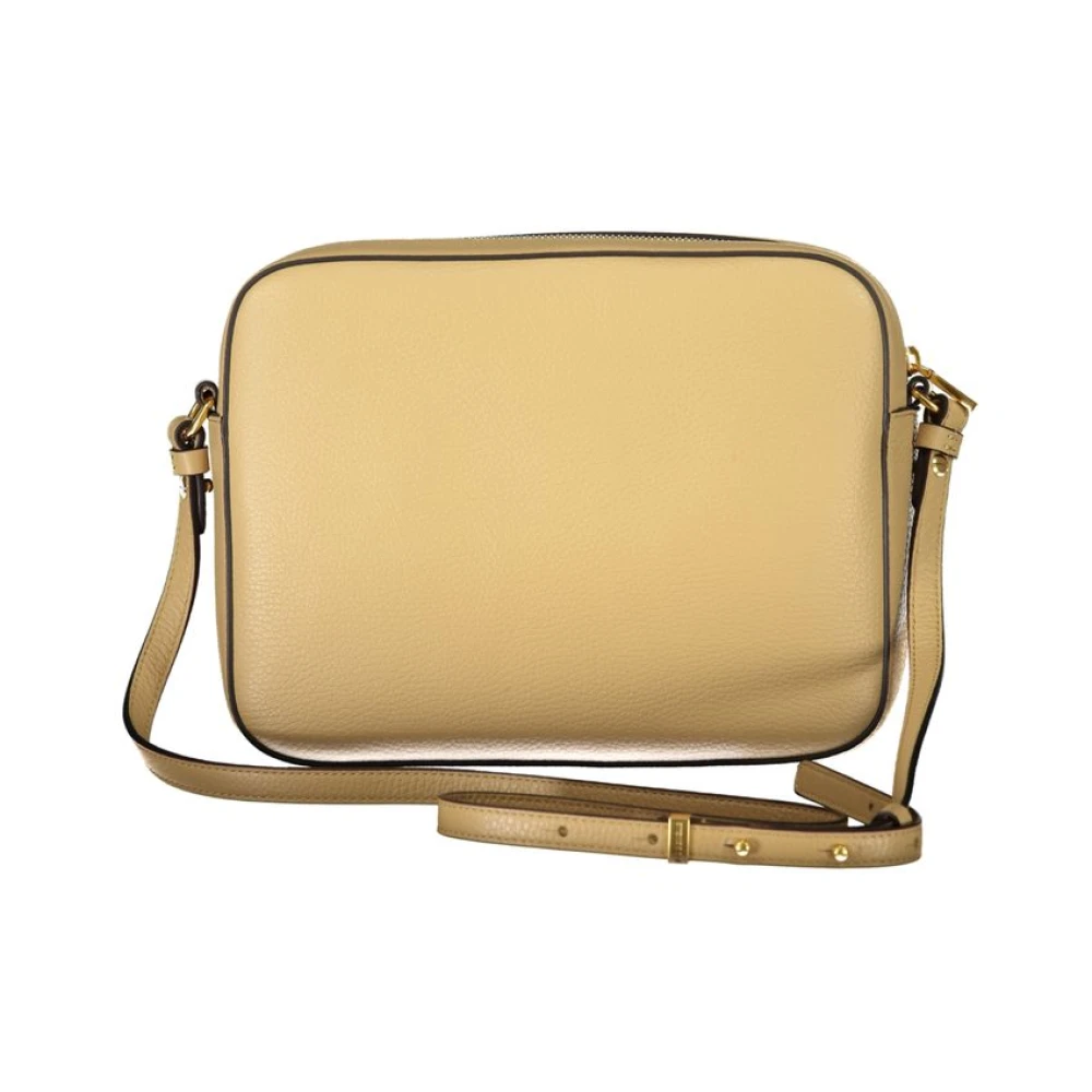 Coccinelle Beige Leren Schoudertas met Verstelbare Band Beige Dames