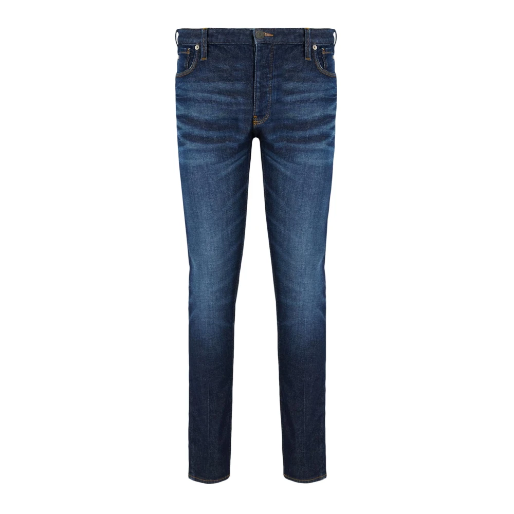 Emporio Armani Slim Fit Denim Five-Pocket Jeans Blue Heren