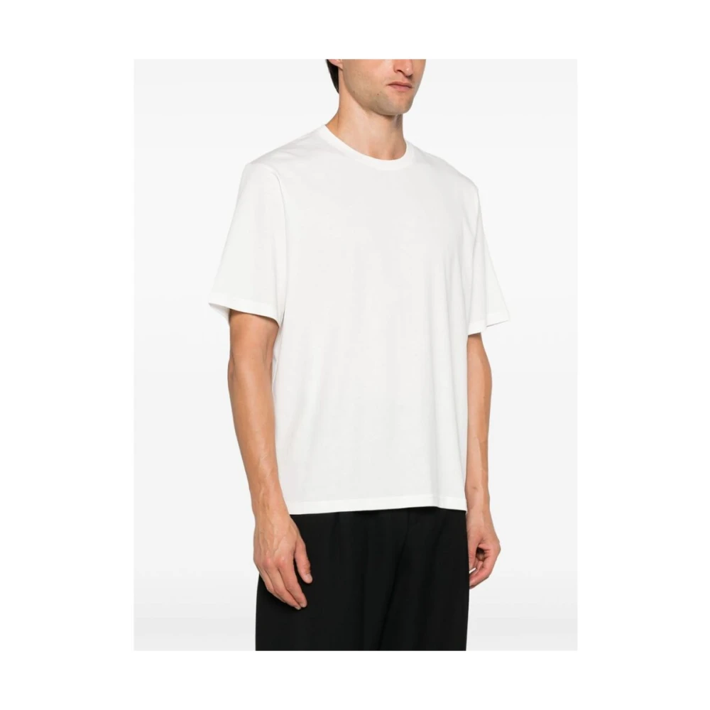 Studio Nicholson Witte Katoenen Crew Neck T-shirt White Heren