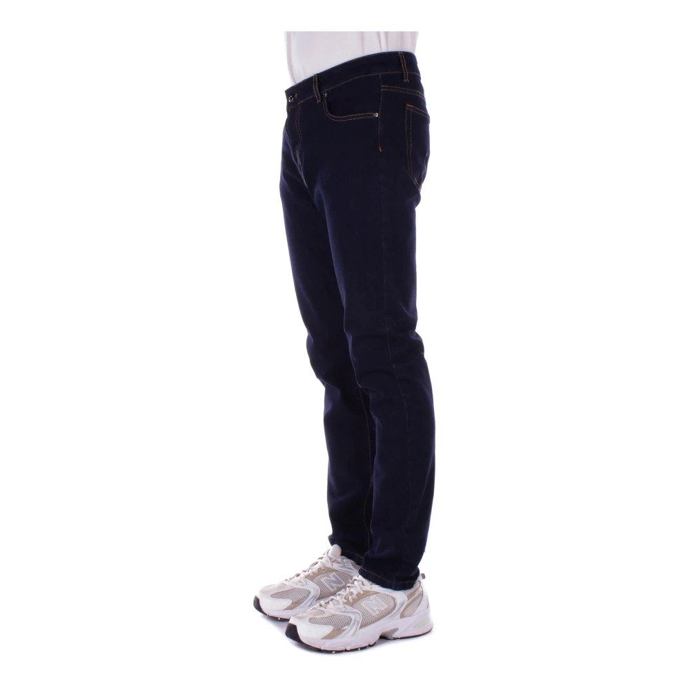 Costume National Heren Jeans met Logo Achterzak Blue Heren