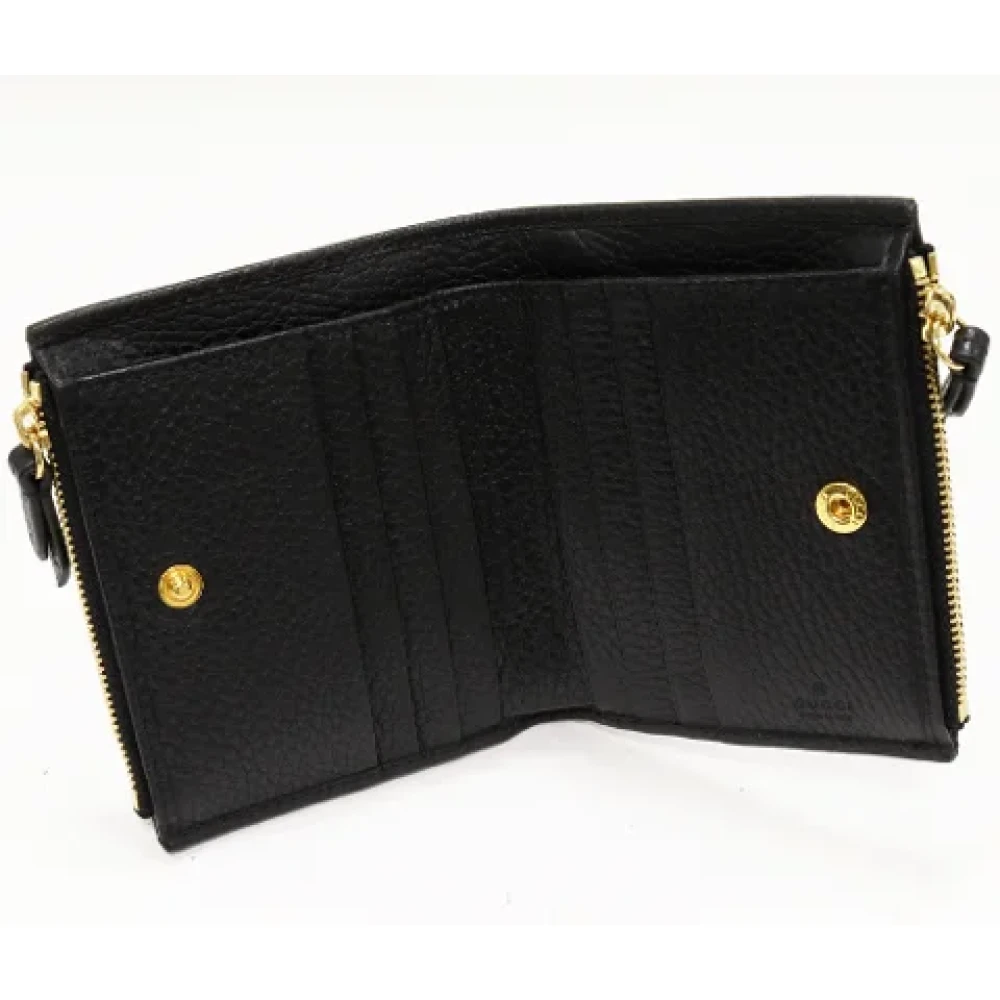 Gucci Vintage Pre-owned Leather wallets Black Dames