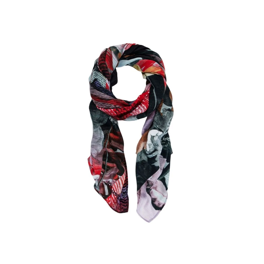 Desigual Lila Polyester Sjaal Herfst Winter Collectie Multicolor Dames
