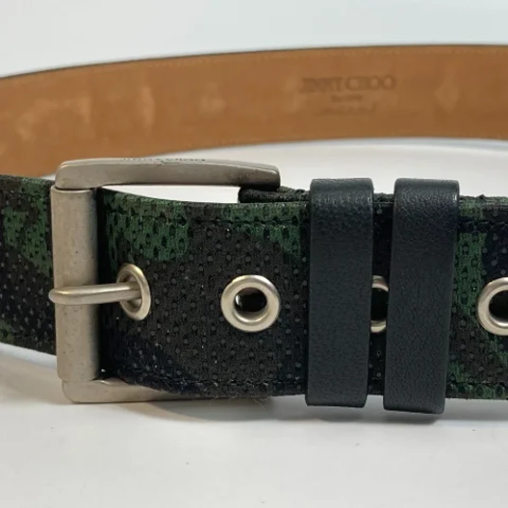 Jimmy Choo Pre-owned Fabric belts Green Dames