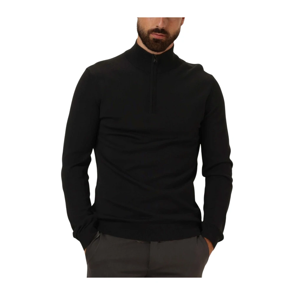 Hugo Boss Elegante Zwarte Coltrui Black Heren