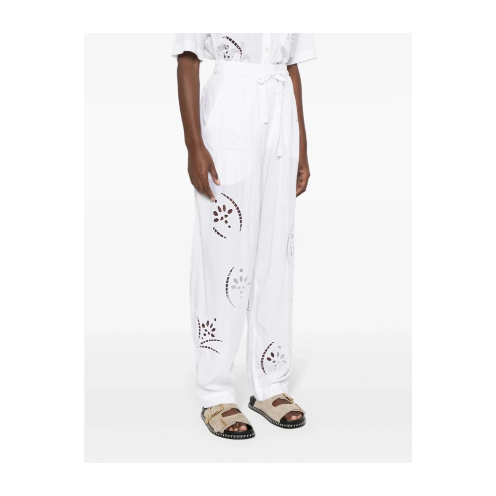 Isabel marant Witte Broderie Anglaise Broek White Dames
