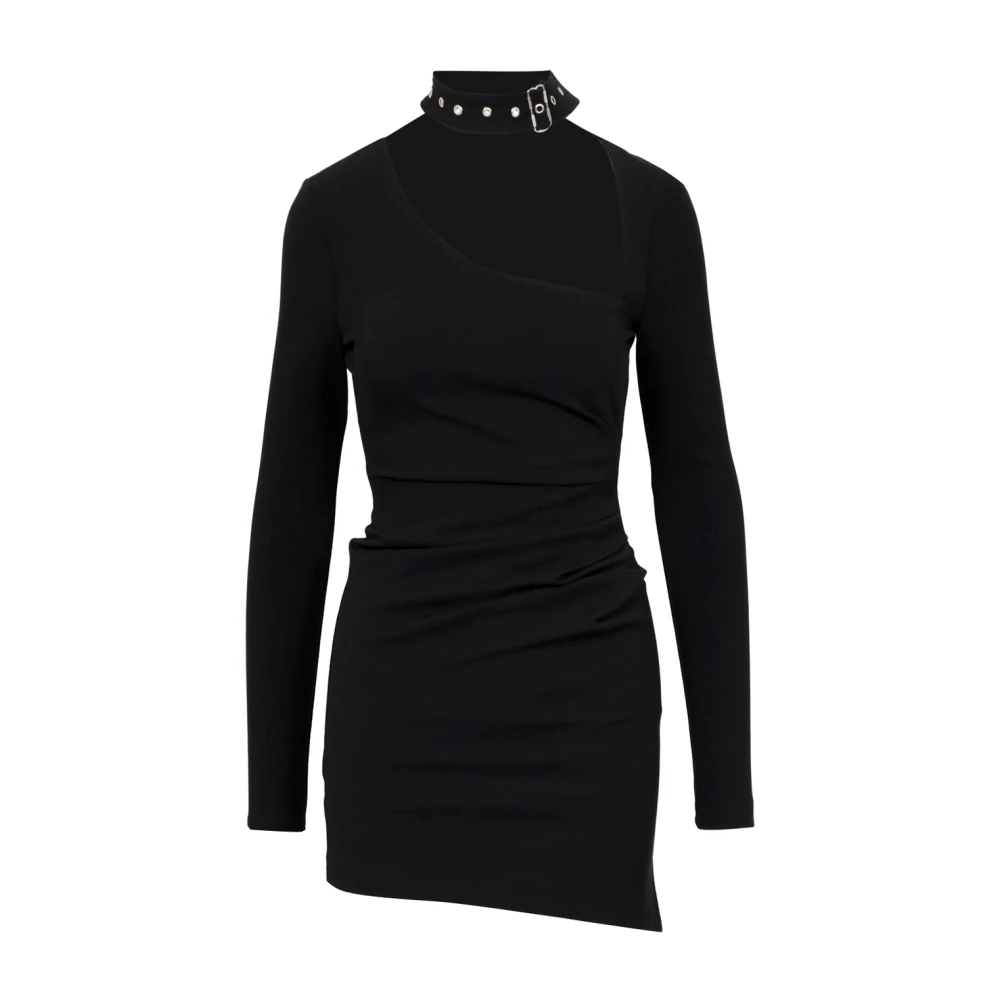 Aniye By Zwarte jurk met studs kraag Black Dames