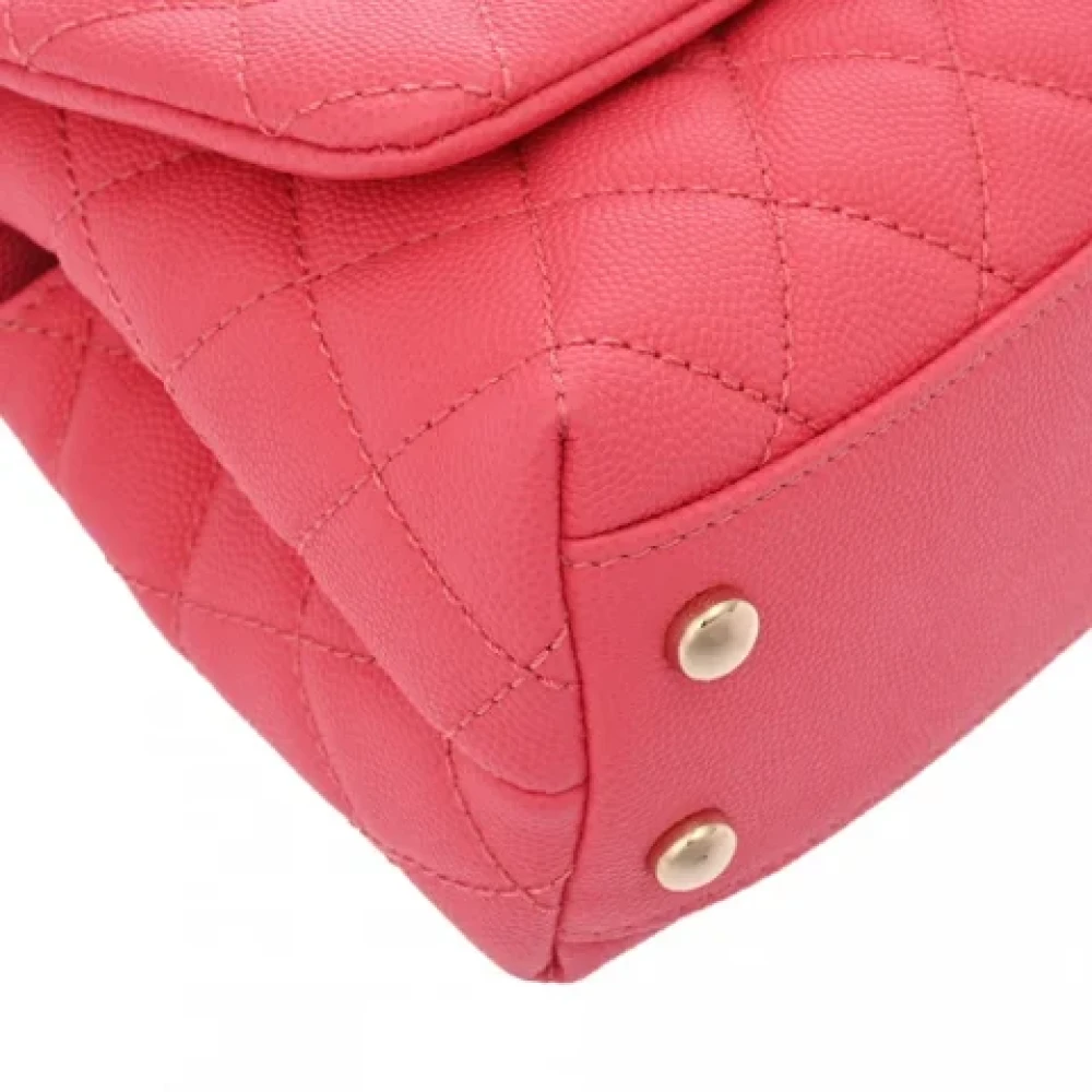 Chanel Vintage Pre-owned Leather chanel-bags Pink Dames