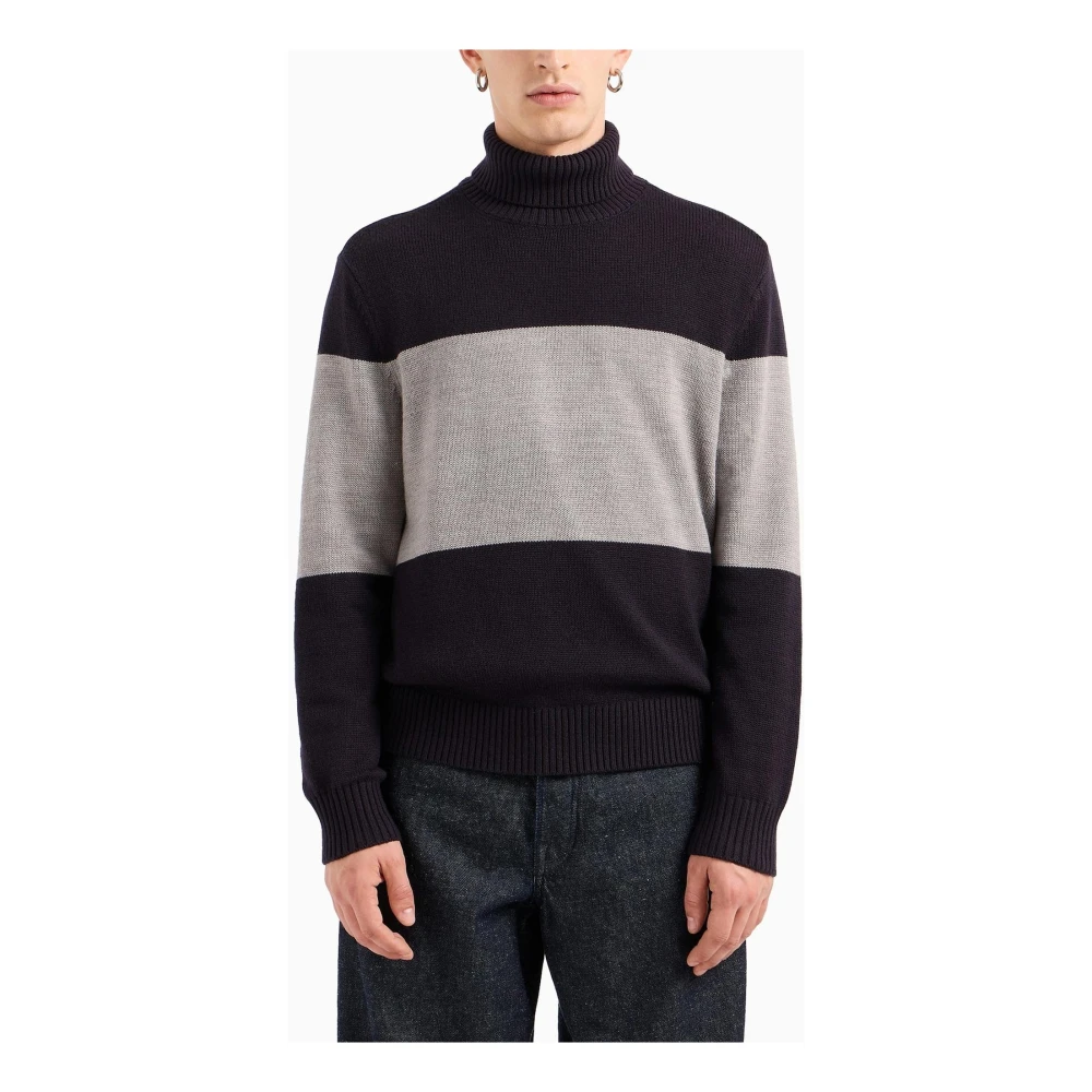 Armani Exchange High Neck Block Trui Multicolor Heren