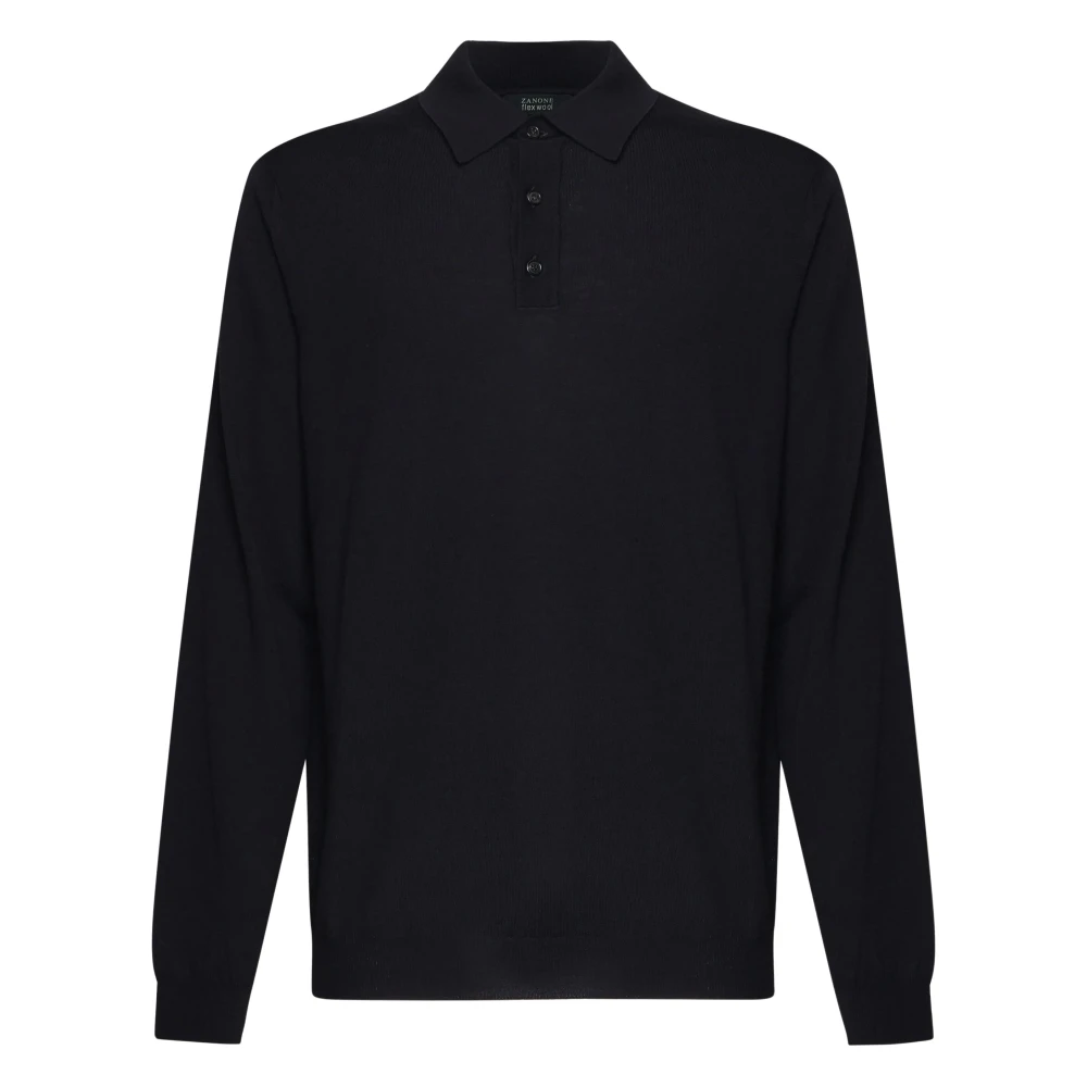 Zanone Klassieke Polo Shirt N0011 Black Heren