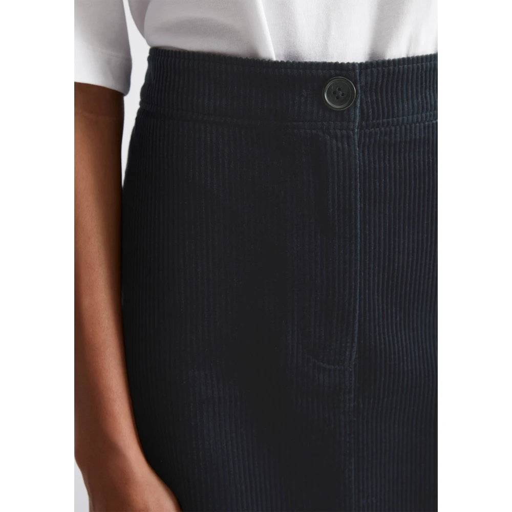 Marc O'Polo Cord minirok recht Blue Dames