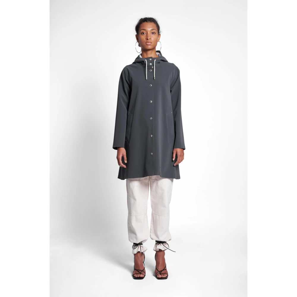 Stutterheim A-Lijn Waterdichte Regenjas voor Vrouwen Black Dames