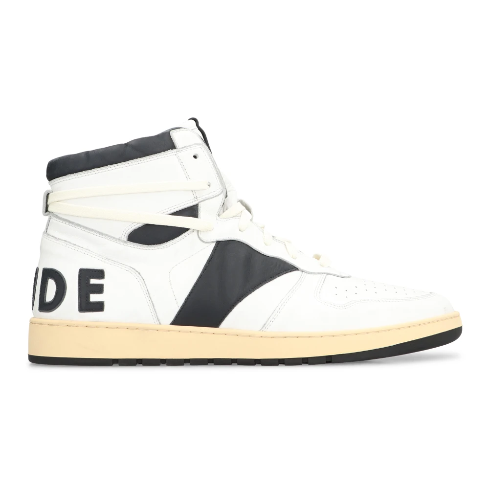 Rhude Vintage Leren High-Top Sneakers Heren Schoenen Wit